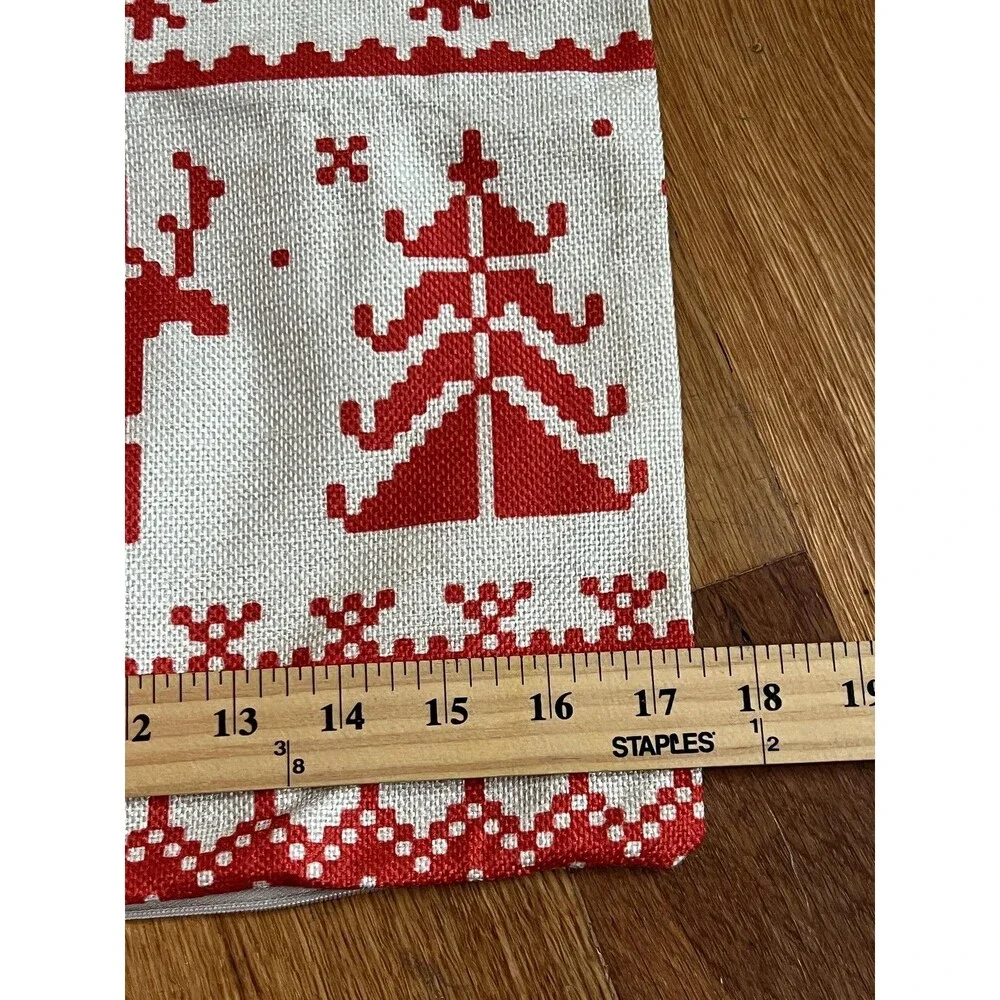 Set 6 Christmas Throw Pillow Covers Farmhouse Red Truck Reindeer Zippered Xmas